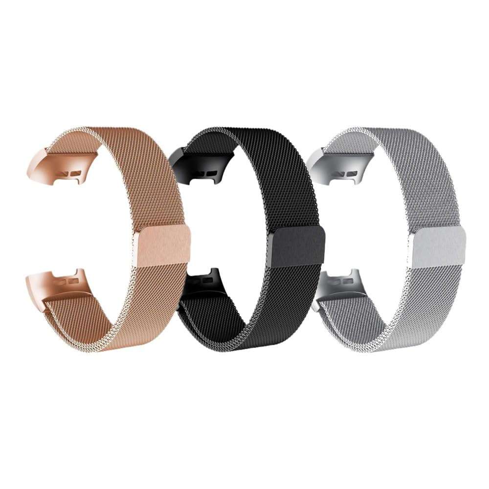 Killer Deals Steel Milanese Strap for Fitbit Charge 3/ 4- Gold Black Silver