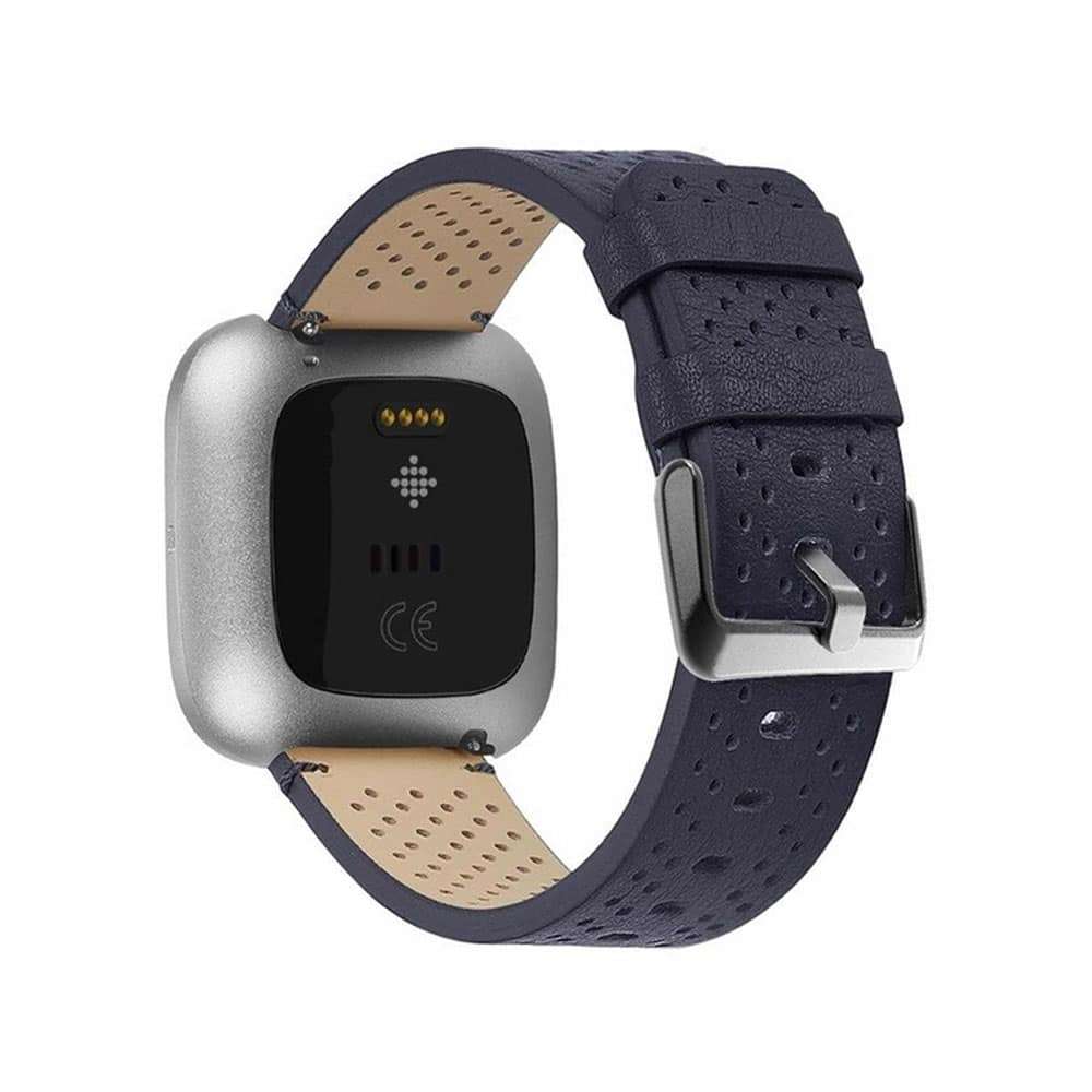 Killer Deals Fitbit Versa 2 replacement leather strap - Navy