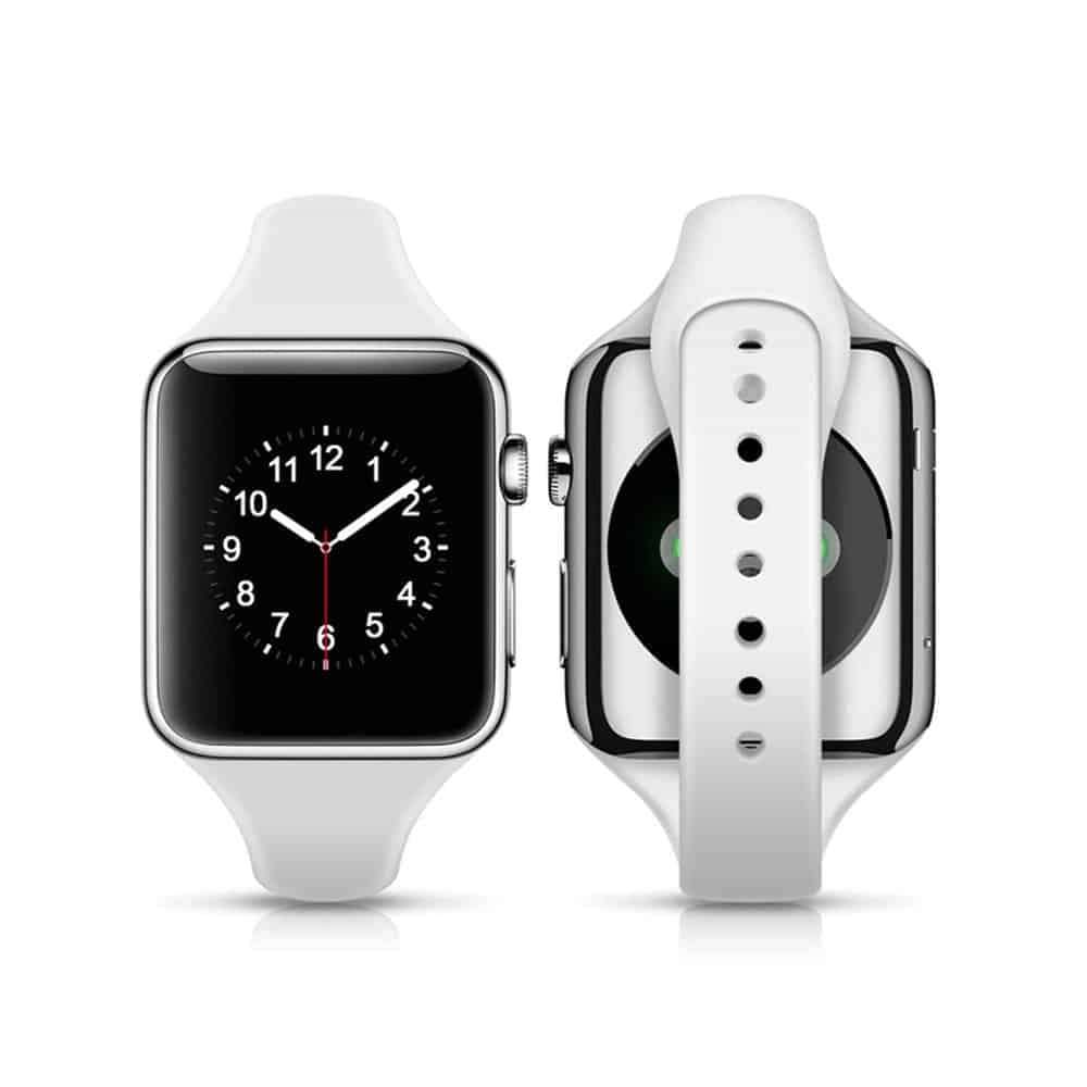 Killer Deals Slim Style Silicone Strap for 42/44/45/49mm Apple Watch- White