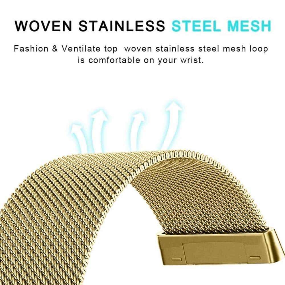Killer Deals Fitbit Versa 3/Sense Milanese strap - Gold
