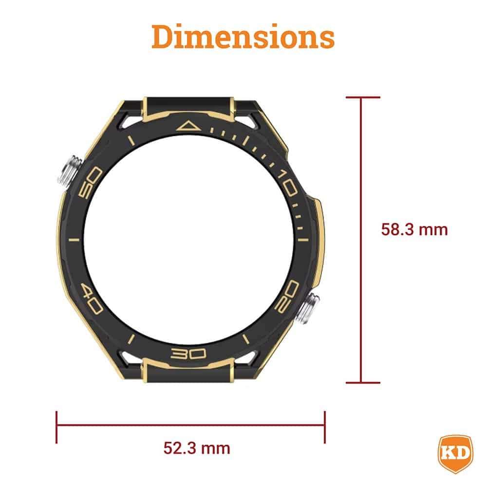 Killer Deals PC Hollow Bump Guard Case for Huawei Watch GT5 46mm- Black