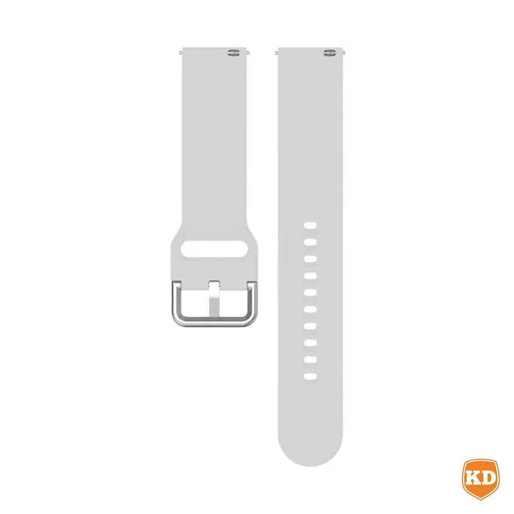 Silicone Strap Compatible with 20mm Garmin/Samsung/Huawei Smartwatch - White