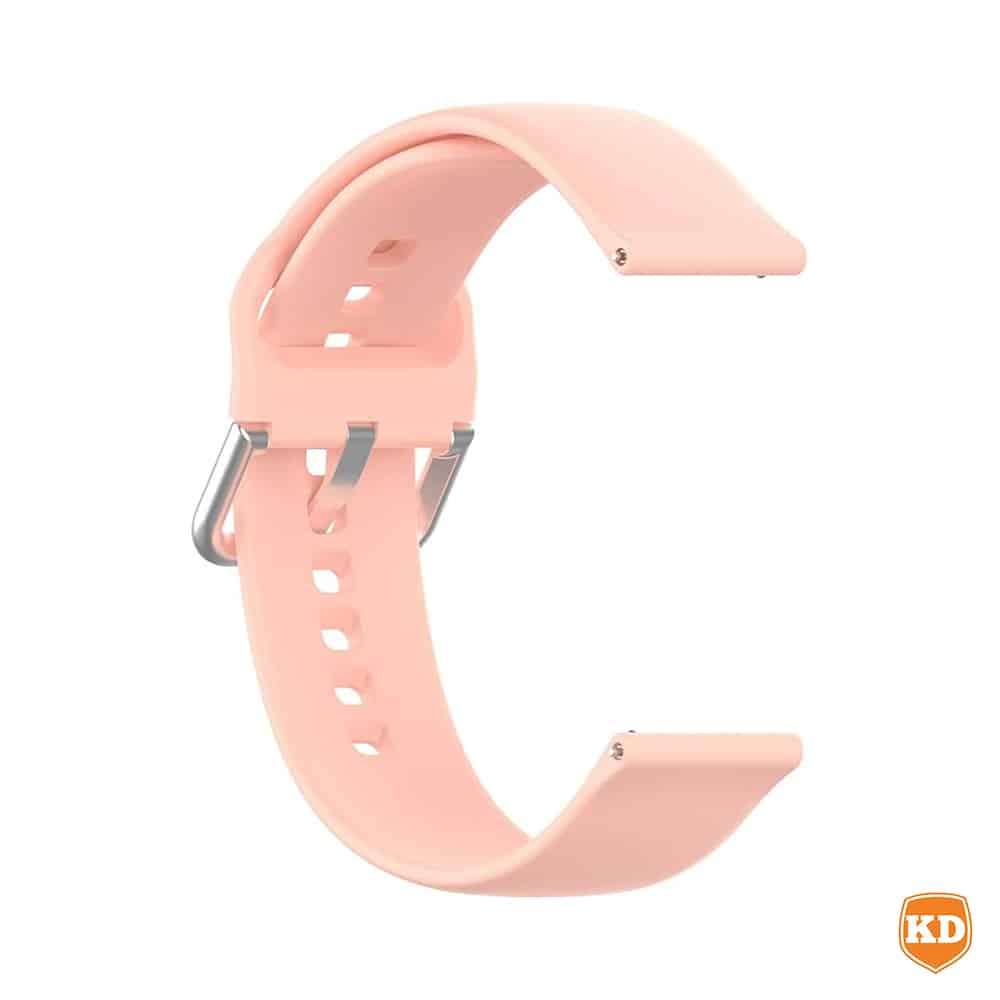 Silicone Strap Compatible with 20mm Garmin/Samsung/Huawei Smartwatch - Pink
