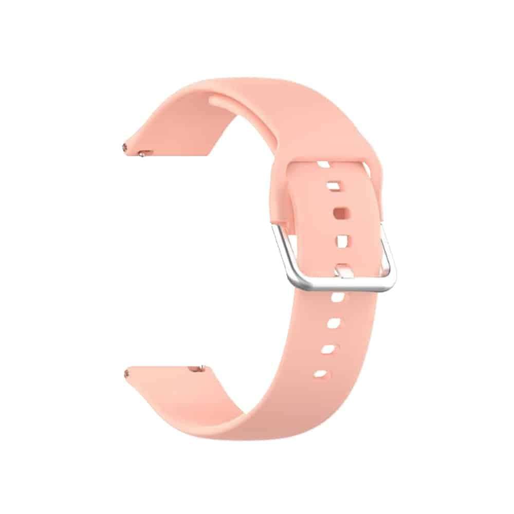 Silicone Strap Compatible with 20mm Garmin/Samsung/Huawei Smartwatch - Pink