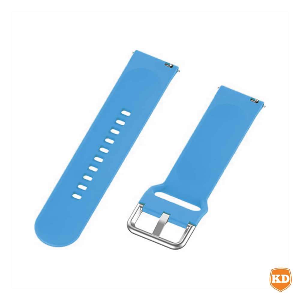 Silicone Strap Compatible with 20mm Garmin/Samsung/Huawei Smartwatch - Blue