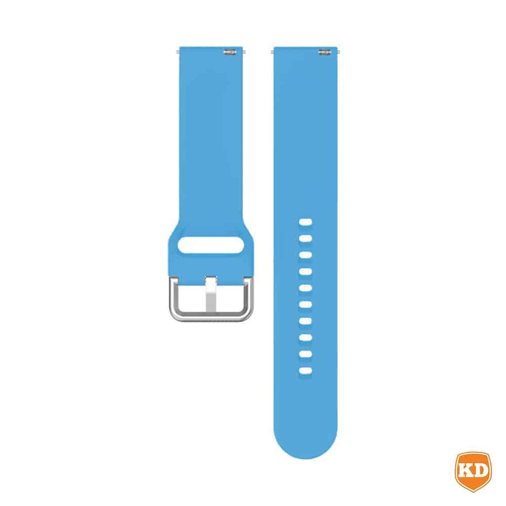 Silicone Strap Compatible with 20mm Garmin/Samsung/Huawei Smartwatch - Blue