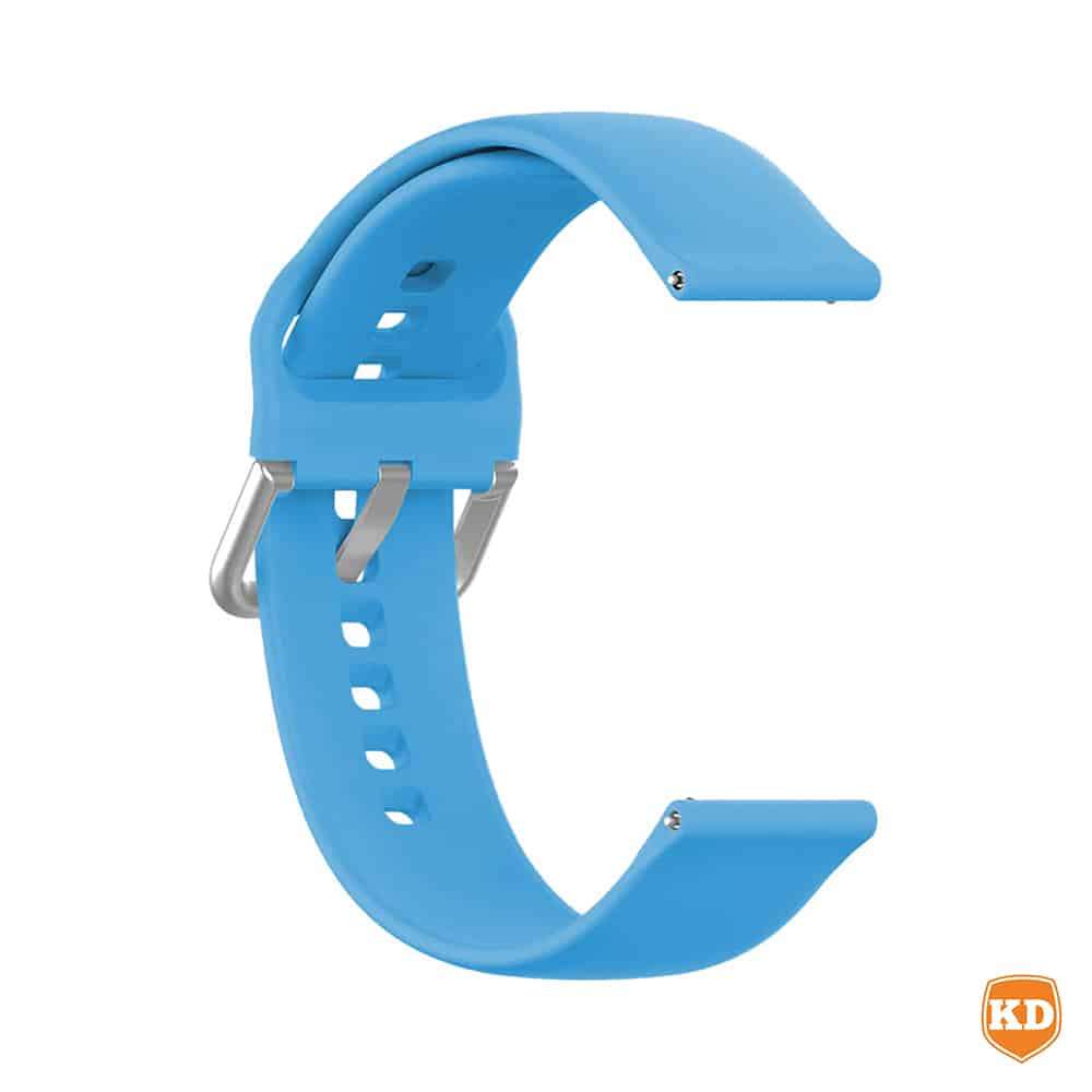 Silicone Strap Compatible with 20mm Garmin/Samsung/Huawei Smartwatch - Blue