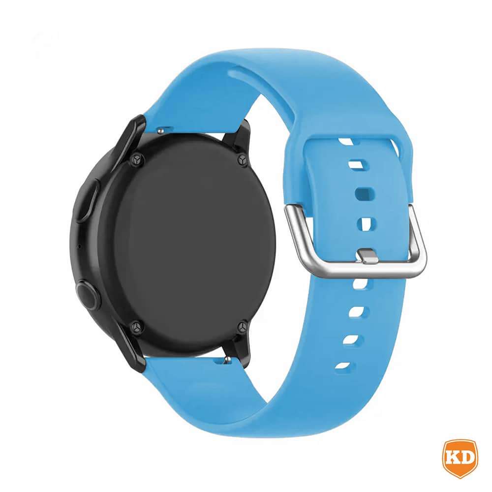 Silicone Strap Compatible with 20mm Garmin/Samsung/Huawei Smartwatch - Blue