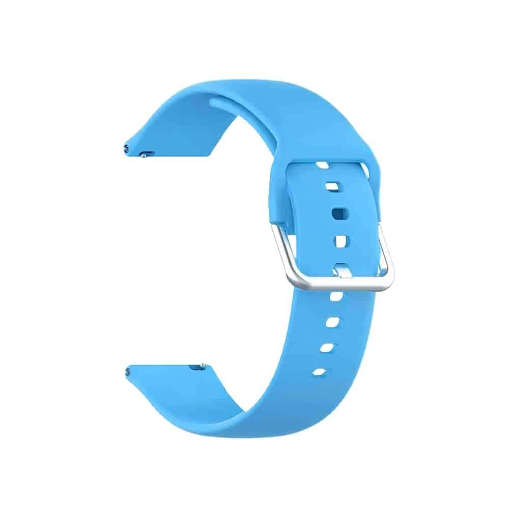 Silicone Strap Compatible with 20mm Garmin/Samsung/Huawei Smartwatch - Blue
