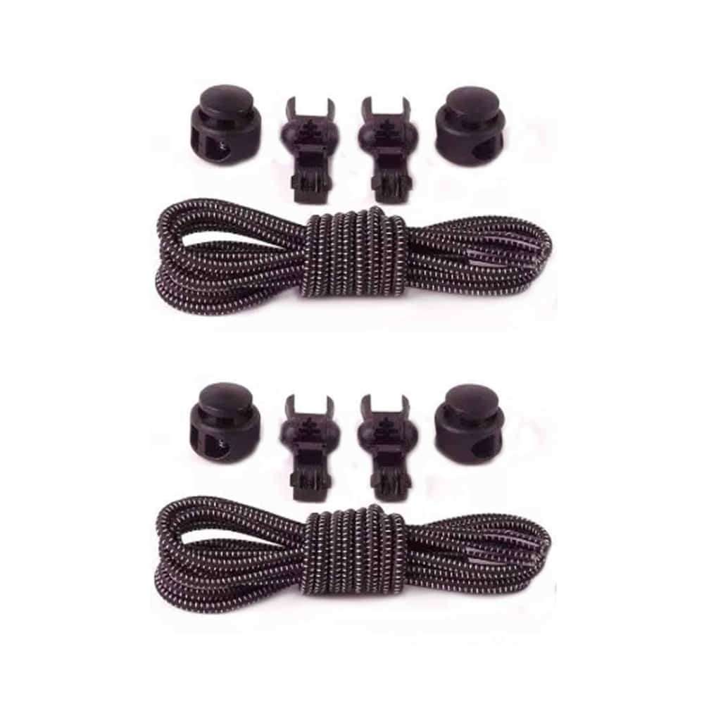 Killer Deals elastic lazy no-tie silicone speed laces - Brown (x2 Combo)