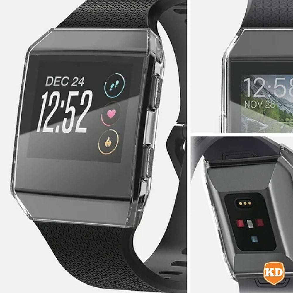 Killer Deals Replacement TPU Case + Screen Protector Film Combo for Fitbit Ionic- Clear