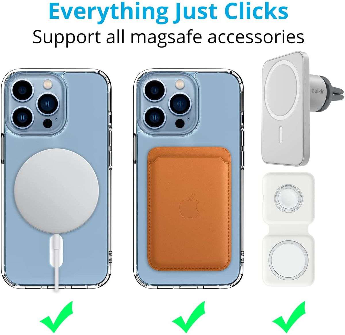 iPhone 13 Pro Max Clear Shockproof Cover with MagSafe