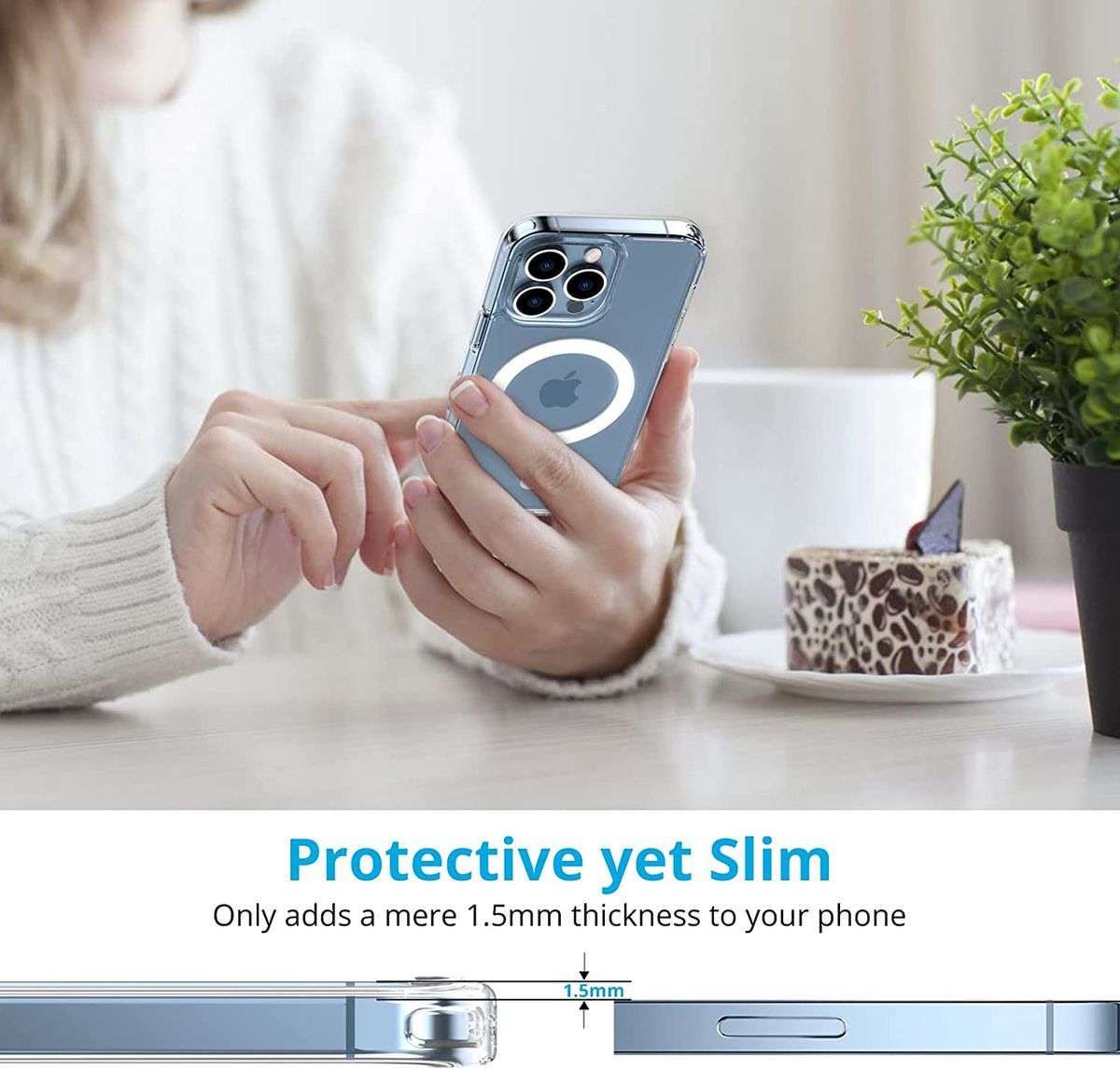 iPhone 13 Pro Max Clear Shockproof Cover with MagSafe