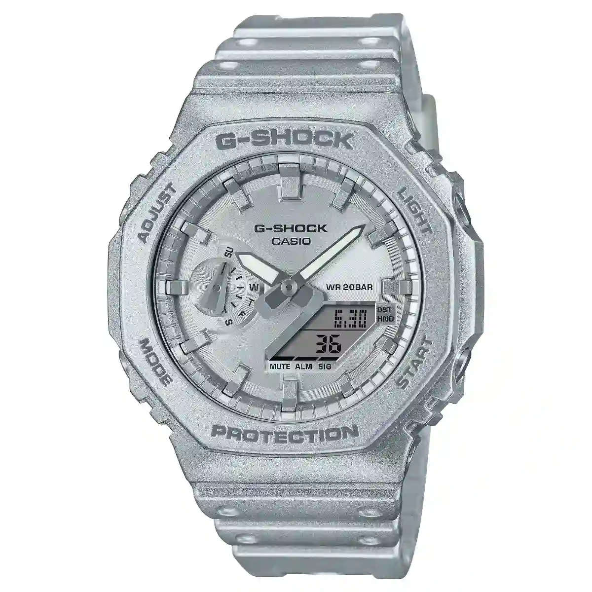 Casio G-Shock Silver Carbon Core Unisex Watch GA-2100FF-8ADR