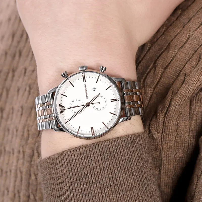 Emporio Armani AR0399 Timeless TwoTone Elegance 50M WR