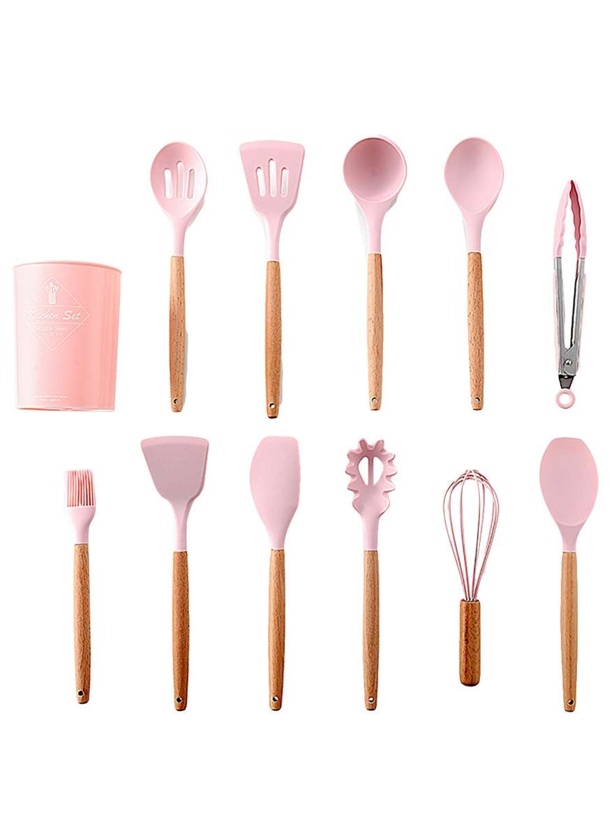 Silicone kitchen utensils - Pink