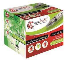 Syringe 5ml plus 22g Needle (100's)