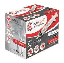 Syringe 5ml 3 Part L/Slip (100's)
