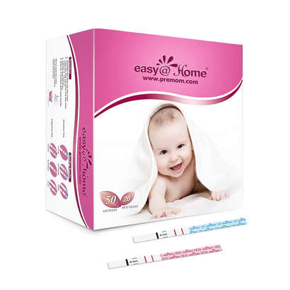 LH & HCG COMBO TEST 50 Ovulation Strips + 20 Pregnacy Strips  Fertility Predictor Kit with Mobile...