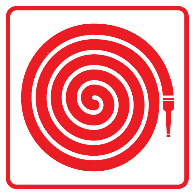 Photo Luminescent 190 x 190 Hose Reel Sign