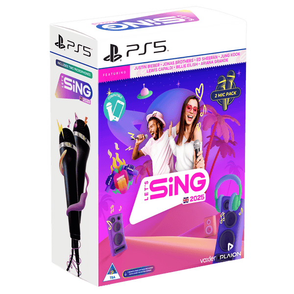 Lets Sing 2025 with Two Microphones for PS5