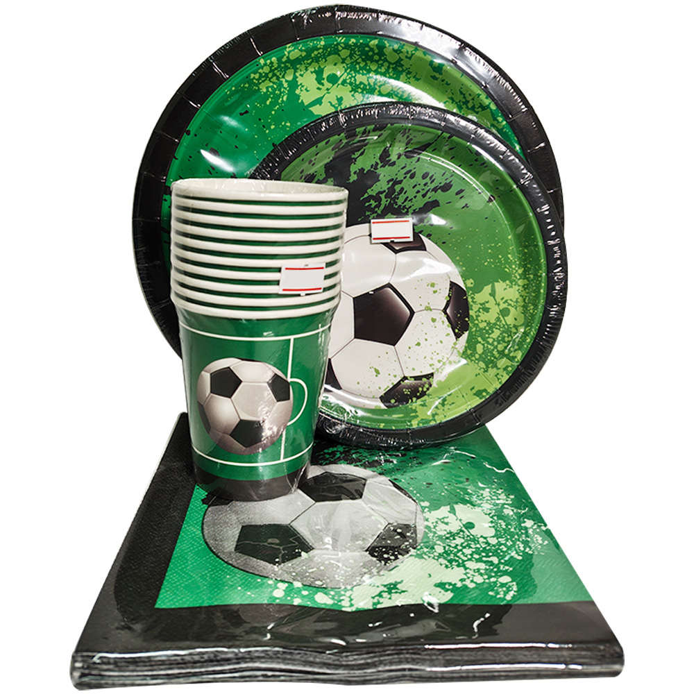 FOOTBALL 2 PAPERPLATE SET (40PC)
