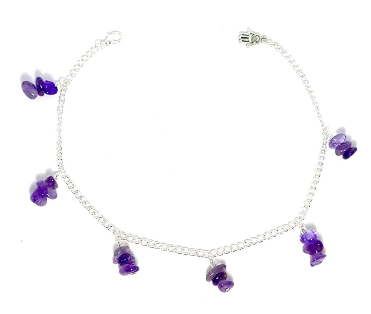 Amethyst Gemstone Chain Anklet