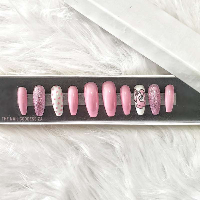 Jiggly Joy Luxe Press on Nail Set - Gloss | Matte Beige | Grey | Black | Rose | Hot Pink | Papaya |