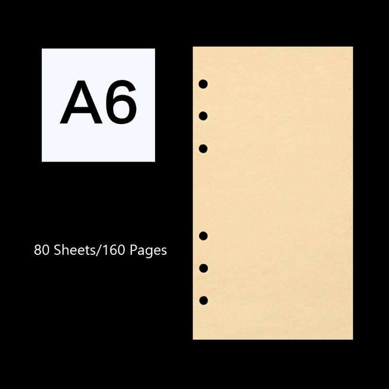 A6 Journal Refill Paper Pack of 2