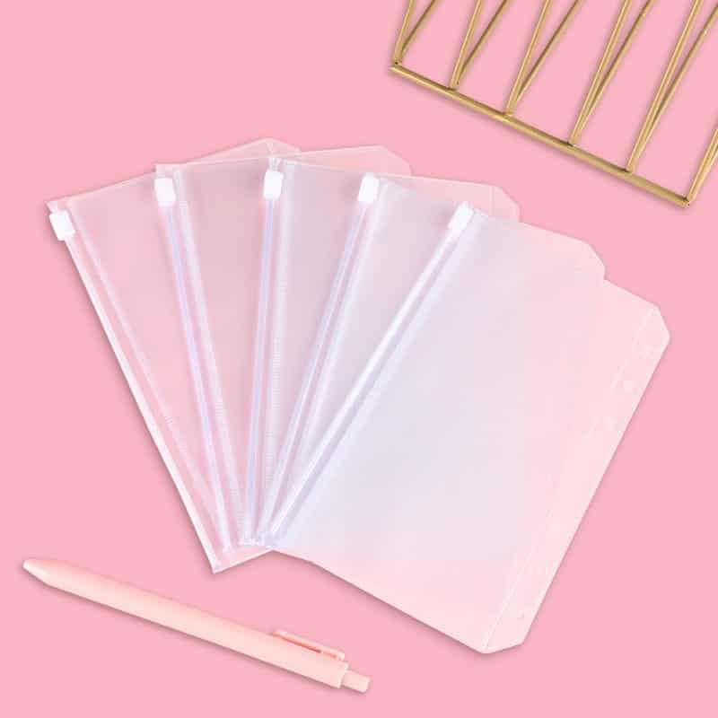 A5 Journal Zipper Bags - 5 Pack