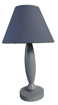 Solid Wood Lamp Stand+ Grey Colour Lamp Shade | WF129