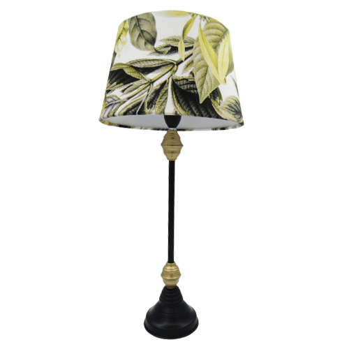 Metal Sprayed Lamp Stand+ Bougainville Pattern Lamp Shade | SF19