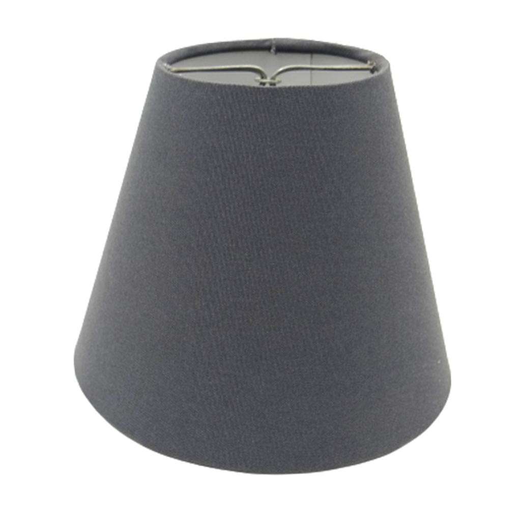 S16 Basic Range  Clip-On Cone Lamp Shade with Polycotton Fabric Grey