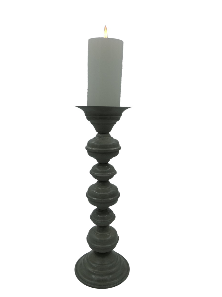 Cream Vintage Look Candle Holder (Excluding Candle)