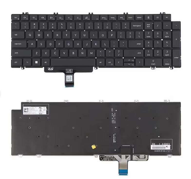 KEYBOARD DELL 5520 5521 LAT NO B/LITE (KB136W-NBL