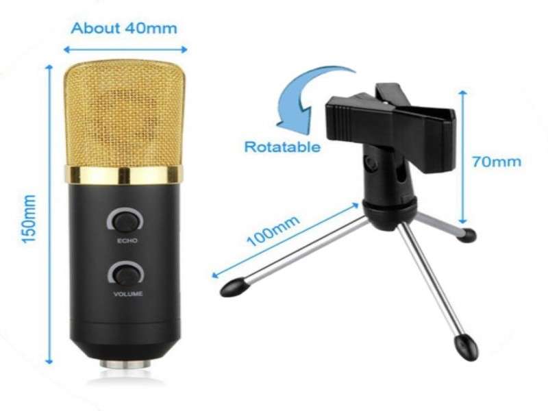 USB Gaming Microphone PC Mic With Tripod Stand For Mac/windows
