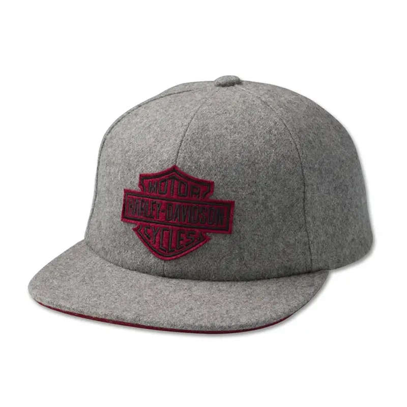 Men's Red Bar &amp; Shield Low Profile Adjustable Hat, Heather Grey