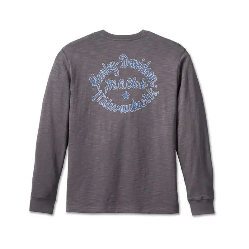 Men's Club Crew Long Sleeve Tee - Blackened Pearl - 4XL 4XL