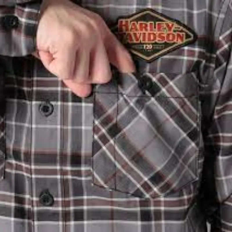Mens 120th Anniversary Plaid Shirt  Grey Plaid - 2XL