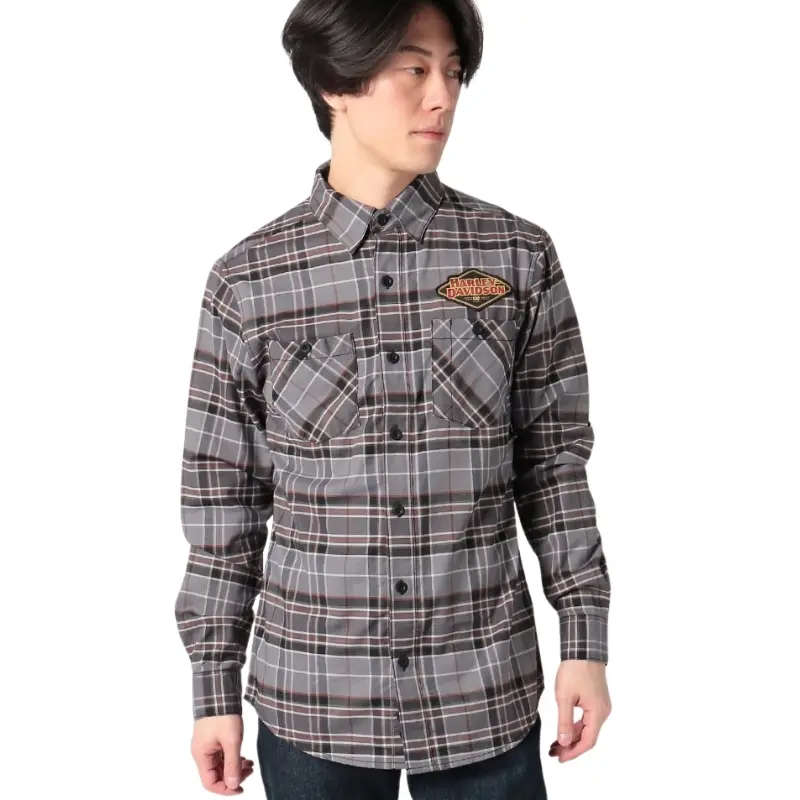 Mens 120th Anniversary Plaid Shirt  Grey Plaid - 2XL