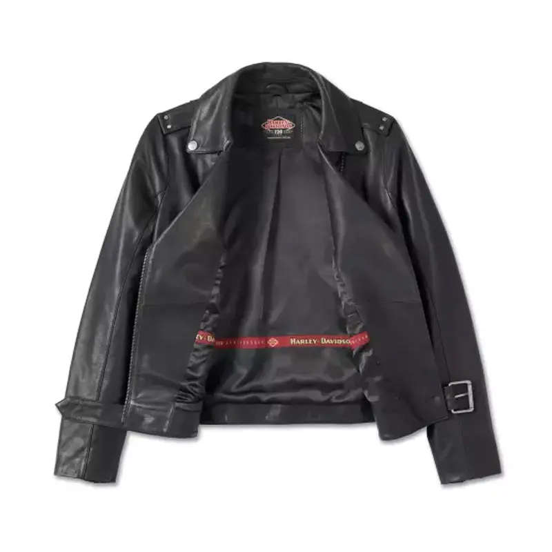 Women's 120th Anniversary D-Pocket Biker Leather Jacket - XL