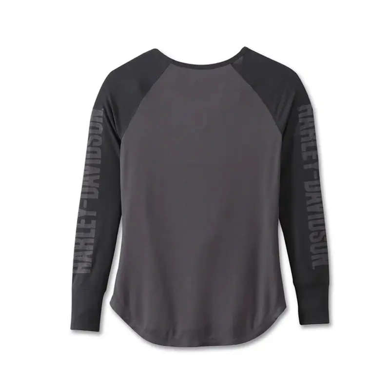 Women's Authentic Bar &amp; Shield Rib-Knit Top - Colorblocked - Blackened Pearl - XL XL