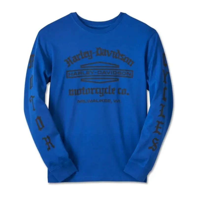 Men's Old English Stacked Bar & Shield Tee - Surf the Web - S