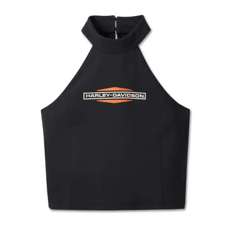 Women's Stacked Bar & Shield Halter - S