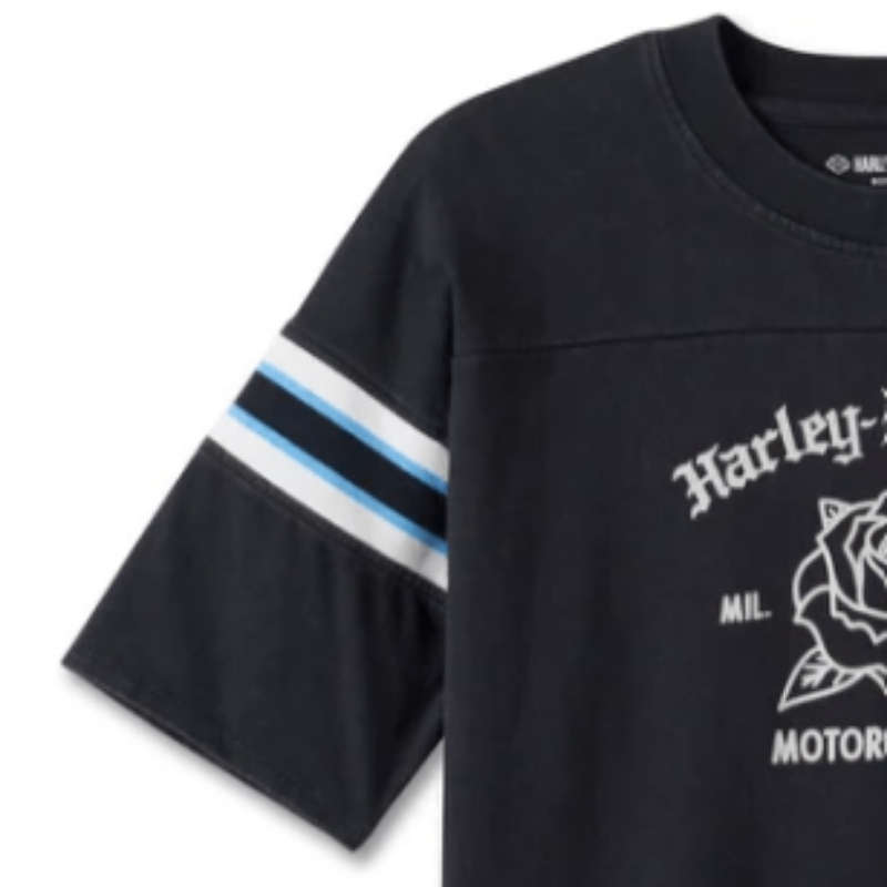 Women's Old English Rose Boxy Tee - L