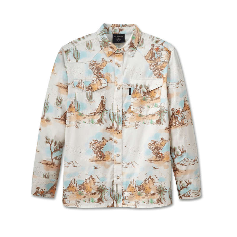Out West Printed Woven Shirt - XL
