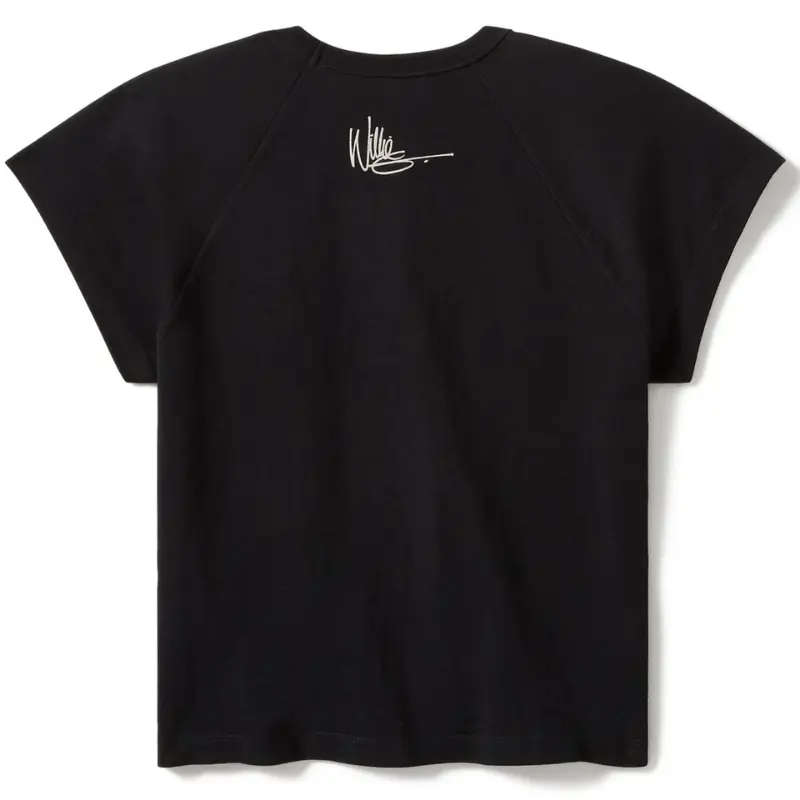 Women's Willie G Wing Skull Sketch Art Baby Doll Tee - XL