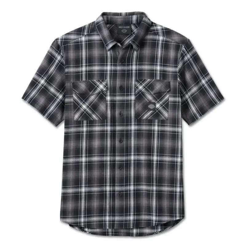 Men's Backing It In Short Sleeve Plaid Shirt - 2XL