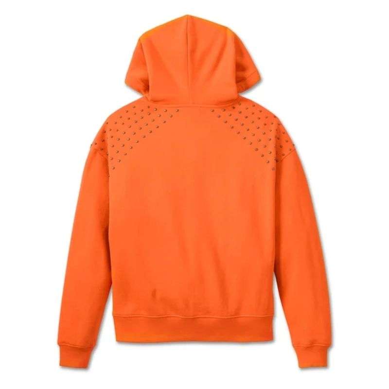 Women's Studded Out Pull Over Hoodie - S