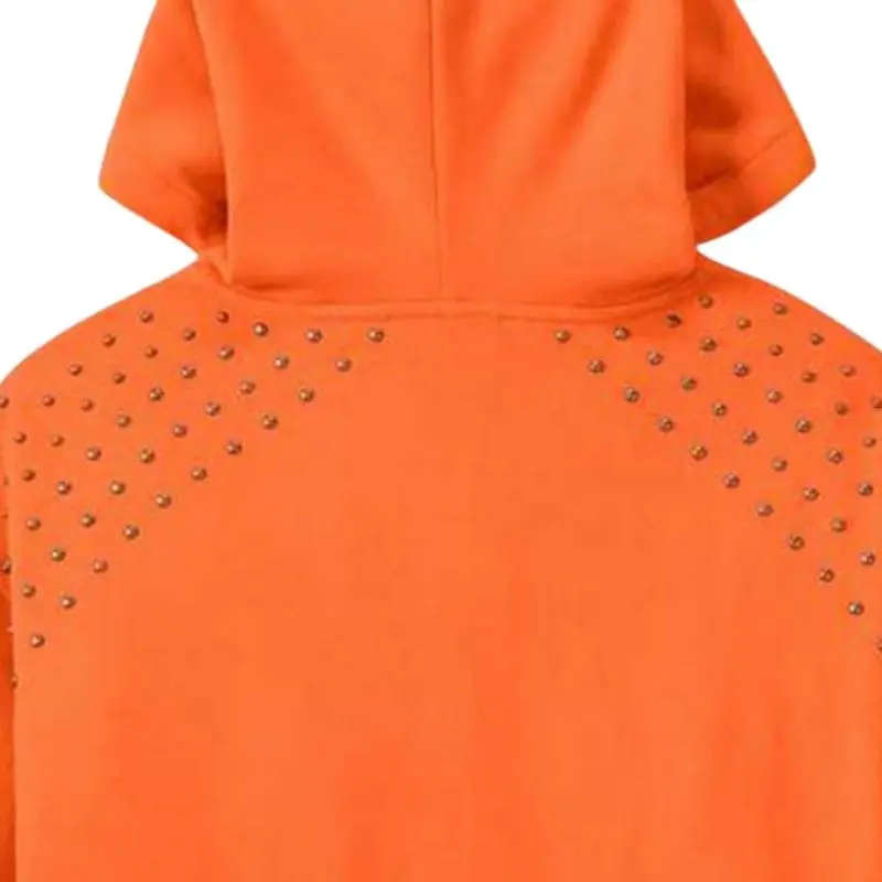 Women's Studded Out Pull Over Hoodie - S